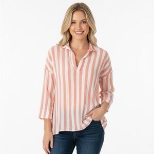 Umgee size small peach striped top